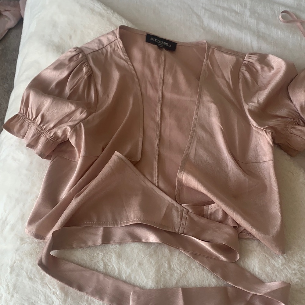 Kittenish satin top
